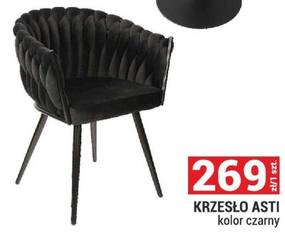 Krzesło ASTI kolor czarny promocja w Merkury Market