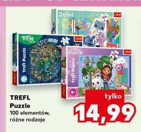 Puzzle koci domek gabi 100 el. Trefl promocja w Kaufland