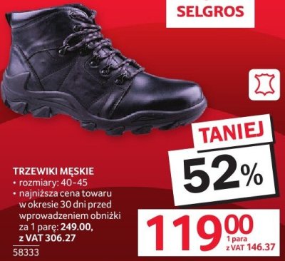 Trzewiki męskie - 40-45 promocja w Selgros