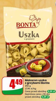 Makaron uszka z grzybami  promocja w Dino