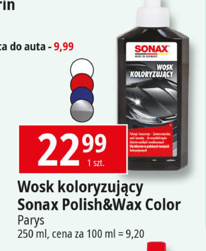 Wosk koloryzuj膮cy nano pro srebrny Sonax promocja