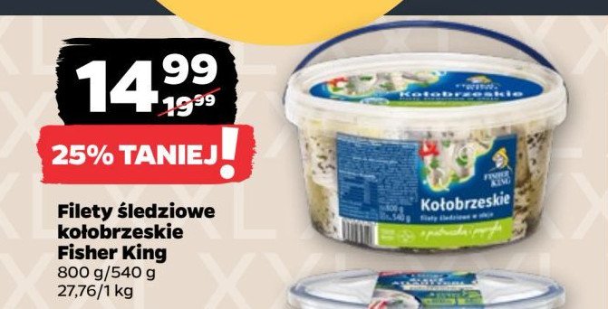 Filety śledziowe kołobrzeskie Fisher king promocja