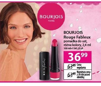Pomadka satynowa 12 beauty and the red Bourjois rouge fabuleux promocja