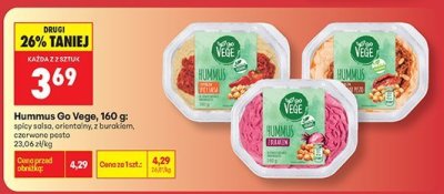 Hummus Go Vege, 160 g, orientalny promocja w Biedronka
