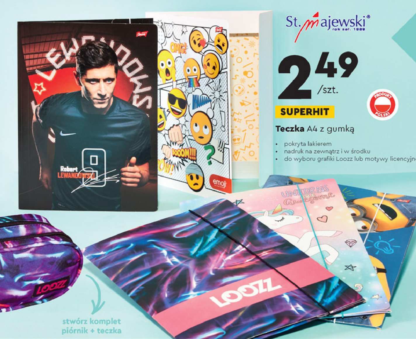 Teczka z gumką a4 robert lewandowski St. majewski promocja