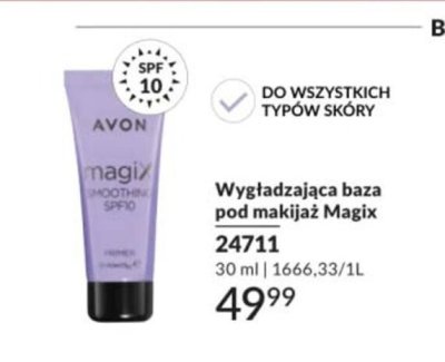 Baza pod makijaż Magix wygładzająca 24711 promocja w AVON