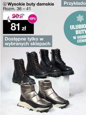 Wysokie buty damskie Rozm. 36 – 41 promocja w Woolworth