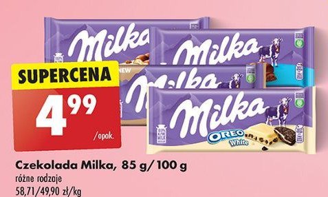 Czekolada biała Milka bubbly promocja