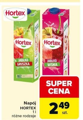 Sok Hortex jabłko gruszka promocja w Carrefour