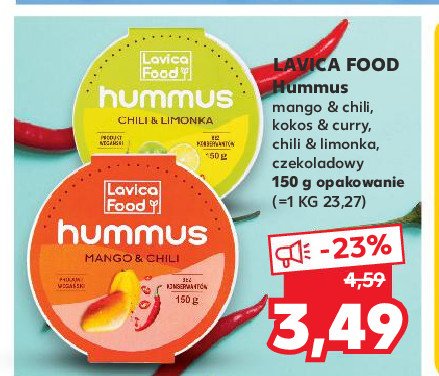Hummus kokos & curry promocja