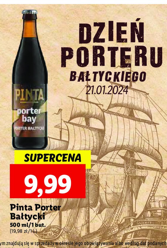 Piwo Pinta porter bay promocja