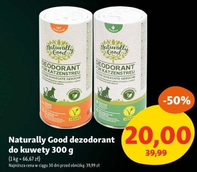 Dezodorant do kuwety Naturally Good 300 g promocja w MAXI ZOO