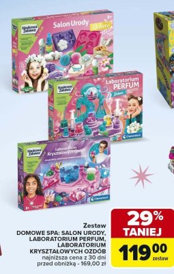 Zestaw DOMOWE SPA: SALON URODY, LABORATORIUM PERFUM, LABORATORIUM KRYSZTAŁOWYCH OZDÓB promocja w Carrefour