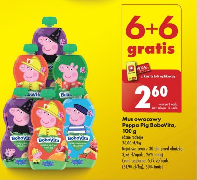 Mus jagody i jabłka z bananami peppa pig Bobovita promocja