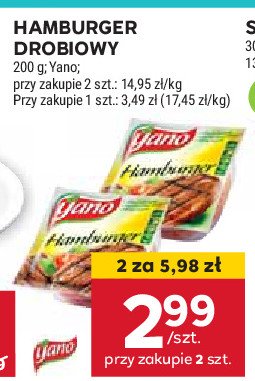 Hamburgery drobiowe Yano promocja