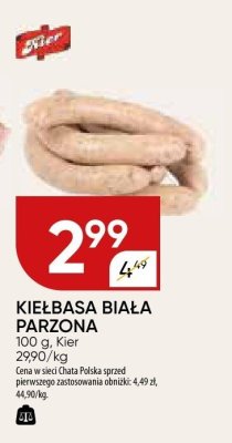 Kiełbasa biała parzona Kier promocja w Chata Polska
