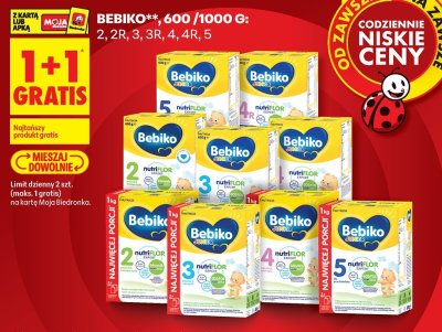 Mleko 600/100 g 2,2R, 3, 3R, 4, 4R, 5 promocja w Biedronka