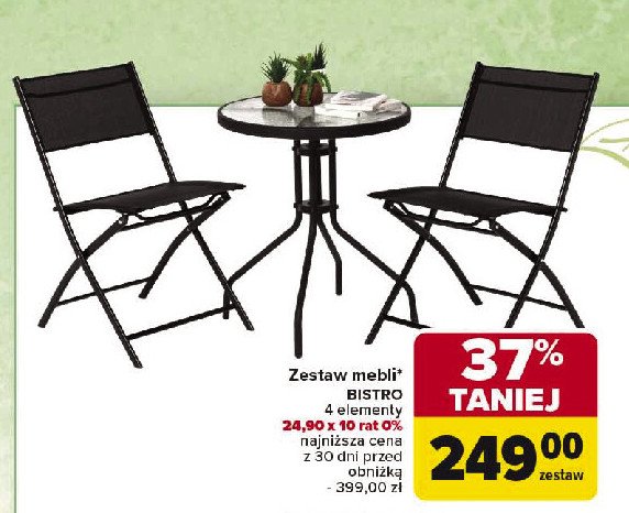 Zestaw mebli bistro promocja w Carrefour