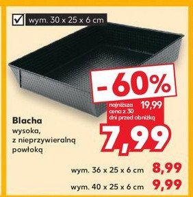 Blacha do ciasta 30 x 25 x 6 cm promocja