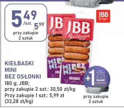 Kiełbaski mini bez osłonki JBB promocja w Stokrotka
