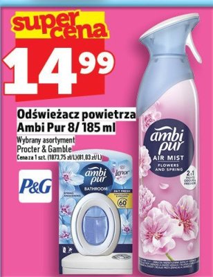 Odświeżacz powietrza Ambi Pur 185 ml promocja w TOPAZ