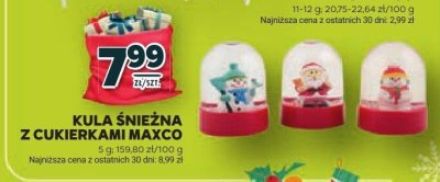 Kula śnieżna z cukierkami Maxco promocja w Stokrotka