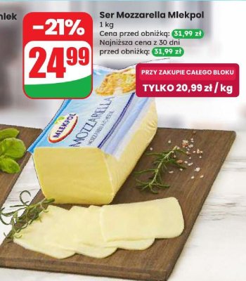 Ser Mozzarella Mlekpol promocja w Dino