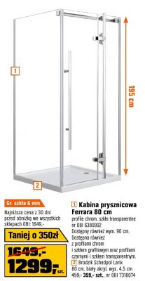 Kabina prysznicowa Ferrara 80 cm promocja w OBI