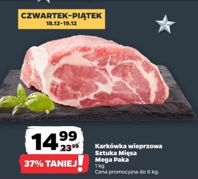 Karkówka wieprzowa Sztuka Mięsa Mega Paka promocja w Netto