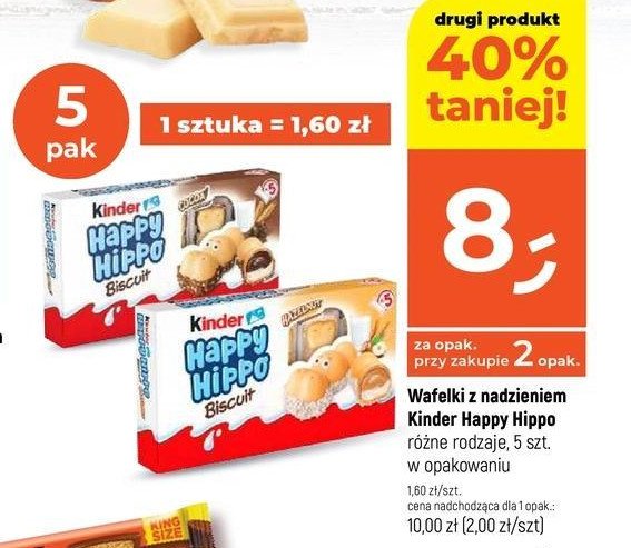 Batoniki croki orzechowe KINDER HAPPY HIPPO promocja