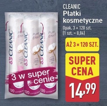 P艂atki kosmetyczne pure effect okr膮g艂e Cleanic promocja