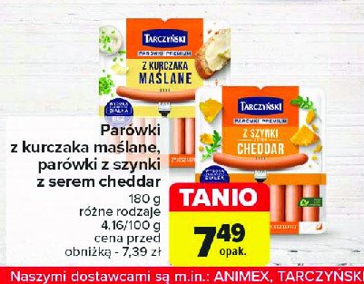 Parówki z serem cheddar Tarczyński promocja