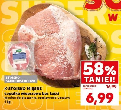 Łopatka wieprzowa bez kości promocja w Kaufland