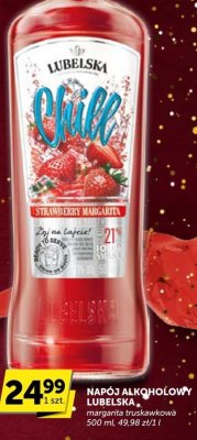 Napój alkoholowy Lubelska Chill Strawberry Margarita 500 ml promocja w Euro Sklep