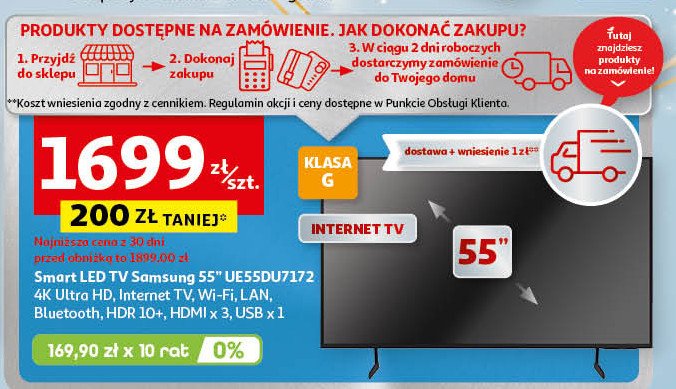 Telewizor 55" ue55du7172u Samsung promocja