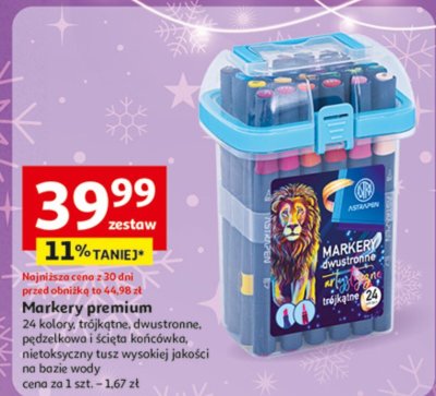 Markery premium 24 kolory promocja w Auchan