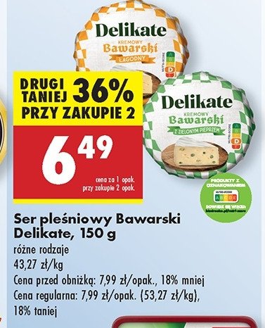 Ser bawarski ple艣niowy kremowy 艂agodny Delikate promocja