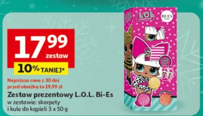 Zestaw prezentowy L.O.L. Bi-Es, w zestawie: skarpety i kule do kąpieli 3 x 50 g promocja w Auchan