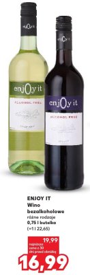 Wino bezalkoholowe różne rodzaje 0,75l  promocja w Kaufland