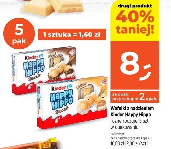 Batoniki croki orzechowe KINDER HAPPY HIPPO promocja