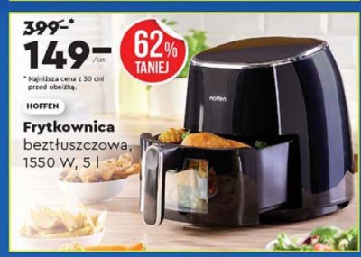 Frytkownica beztłuszczowa HOFFEN, 1550 W, 5 l promocja w Biedronka