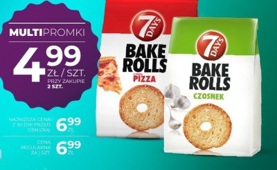 Chrupki chlebowe Bake Rolls Czosnek 150g promocja w Duży Ben