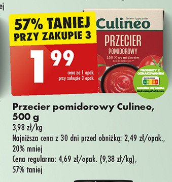 Przecier pomidorowy Culineo promocja w Biedronka