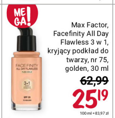 Podk艂ad nr 75 golden Max factor face finity all day flawless promocja