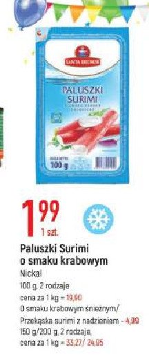 Przekąska surimi z krewetką Santa bremor promocja w Selgros