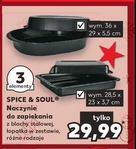 Naczynie do zapiekania 28.5 x 23 x 3.7 cm Spice&soul promocja