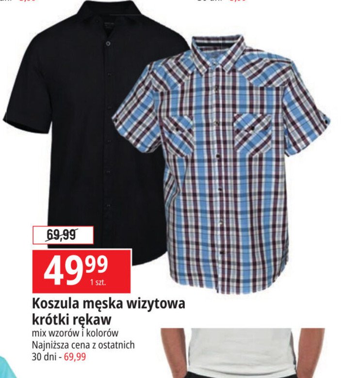 Koszula męska wizytowa krótki rękaw promocja