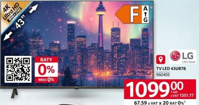 Telewizor LG LED 43UR78 promocja w Selgros