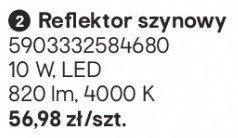 Reflektor szynowy LED 10W promocja w Castorama