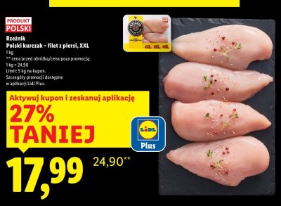 Filet z piersi - polski kurczak XXL promocja w Lidl